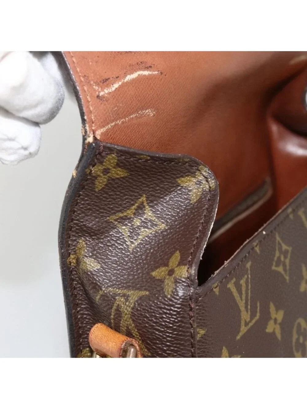Authentic LOUIS VUITTON Monogram Saint Cloud GM Shoulder Bag M51242 LV